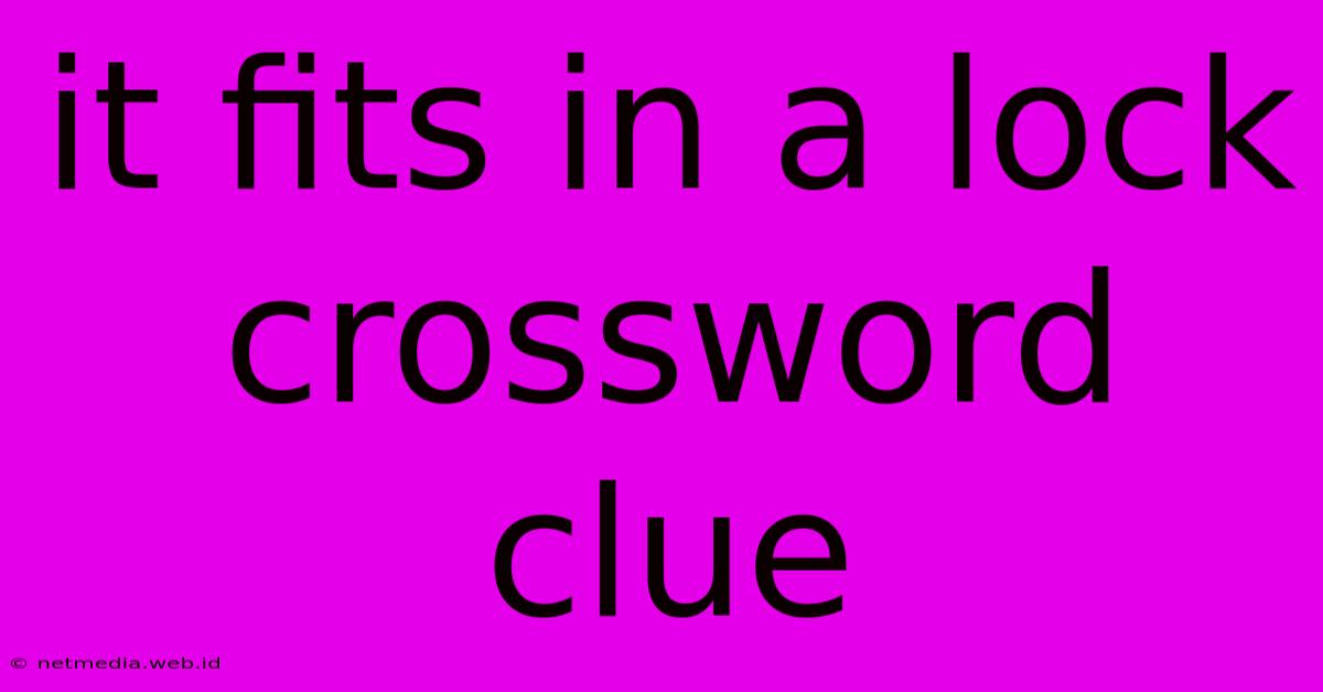 It Fits In A Lock Crossword Clue