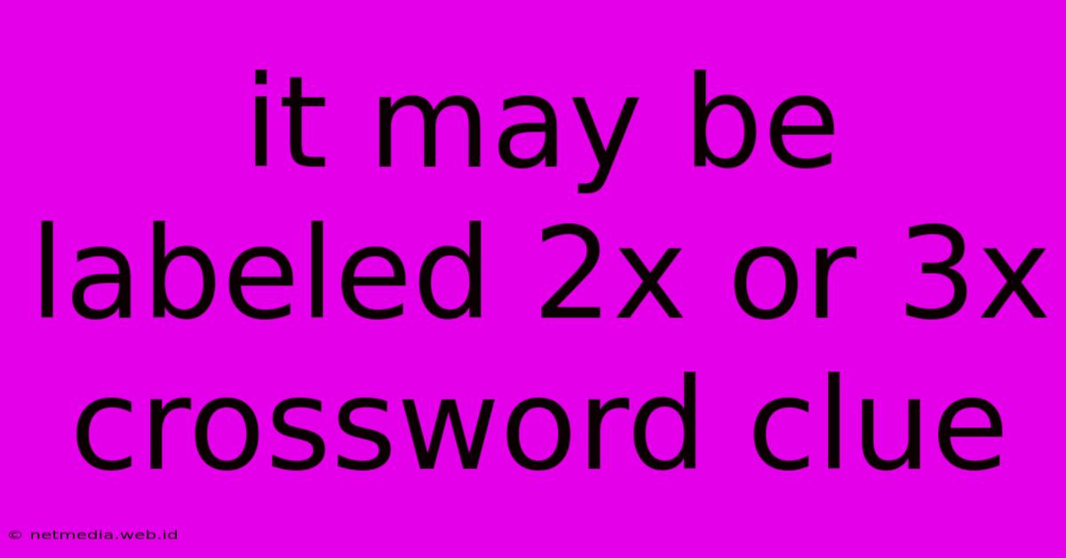 It May Be Labeled 2x Or 3x Crossword Clue