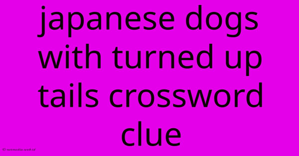 Japanese Dogs With Turned Up Tails Crossword Clue Japanese Dogs With Turned Up Tails Crossword Clue