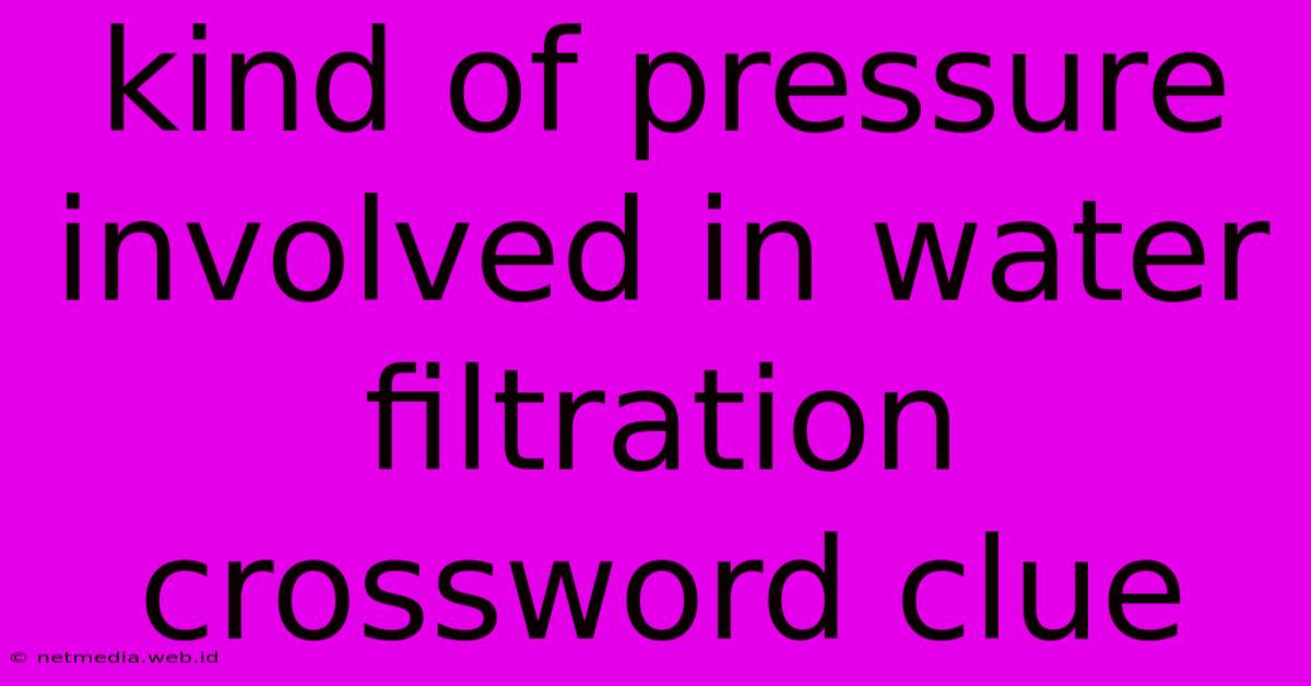 Kind Of Pressure Involved In Water Filtration Crossword Clue