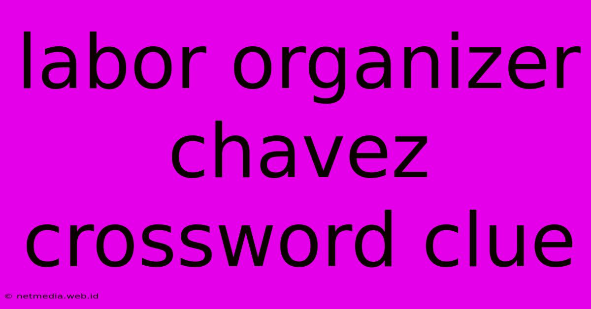 Labor Organizer Chavez Crossword Clue