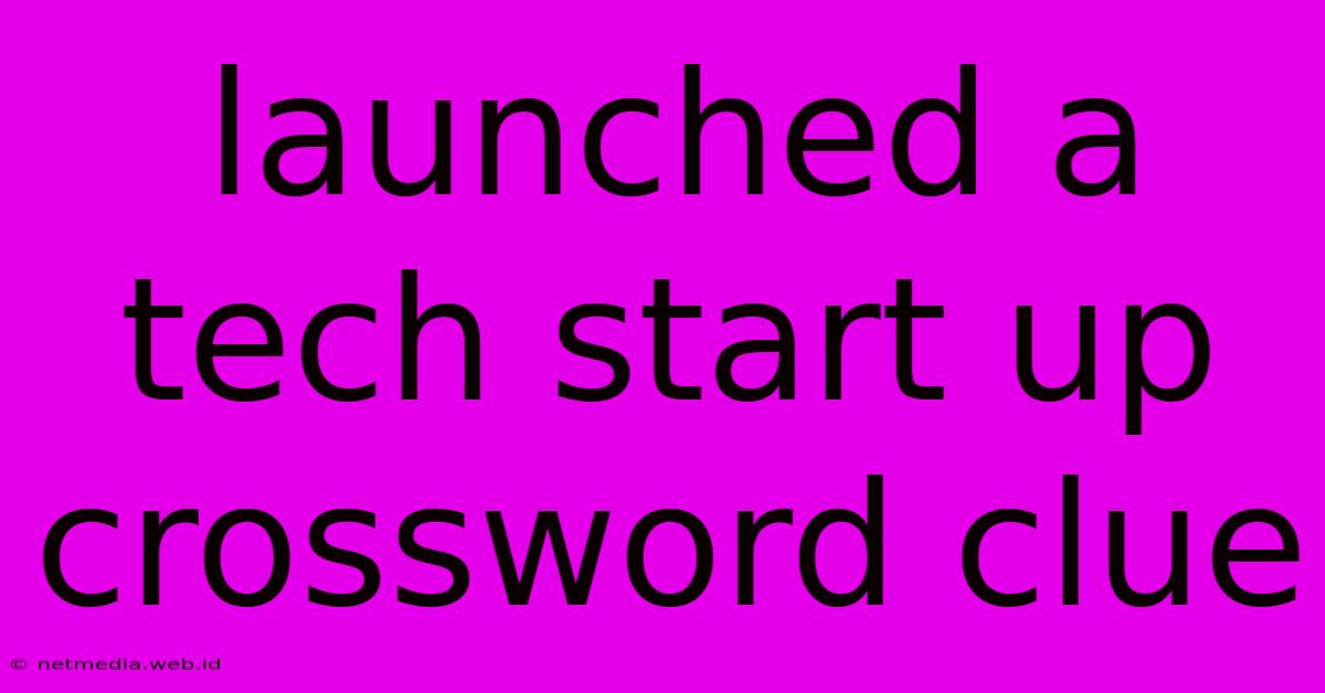 Launched A Tech Start Up Crossword Clue