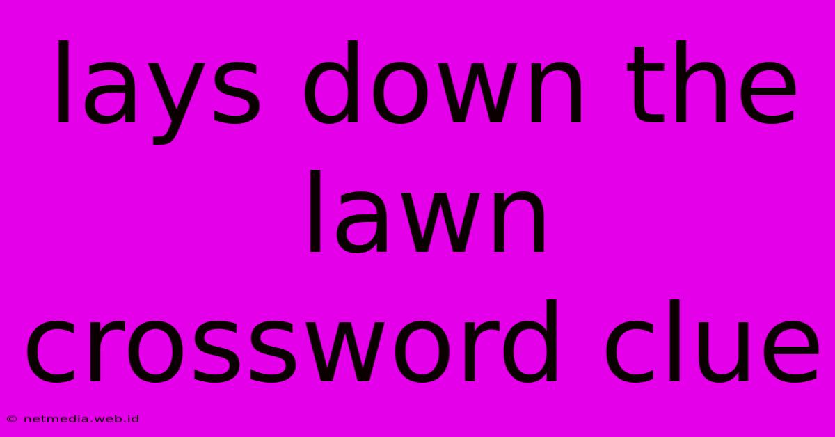 Lays Down The Lawn Crossword Clue