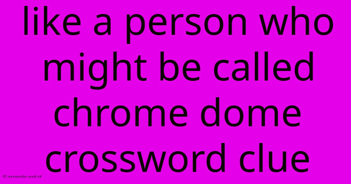 Like A Person Who Might Be Called Chrome Dome Crossword Clue