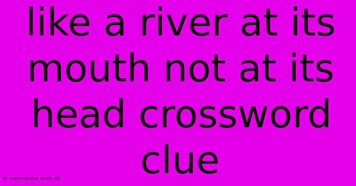 Like A River At Its Mouth Not At Its Head Crossword Clue