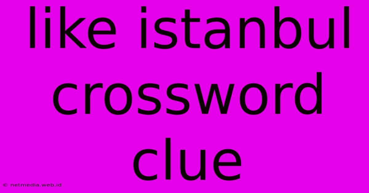 Like Istanbul Crossword Clue