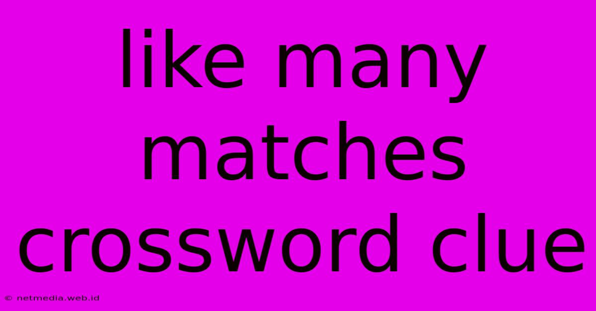 Like Many Matches Crossword Clue