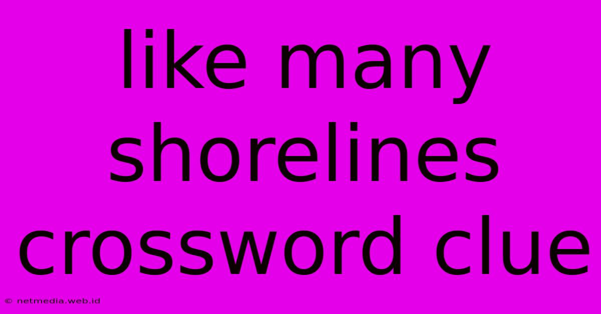 Like Many Shorelines Crossword Clue