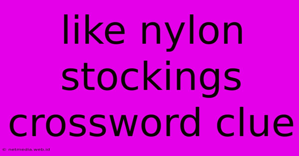 Like Nylon Stockings Crossword Clue