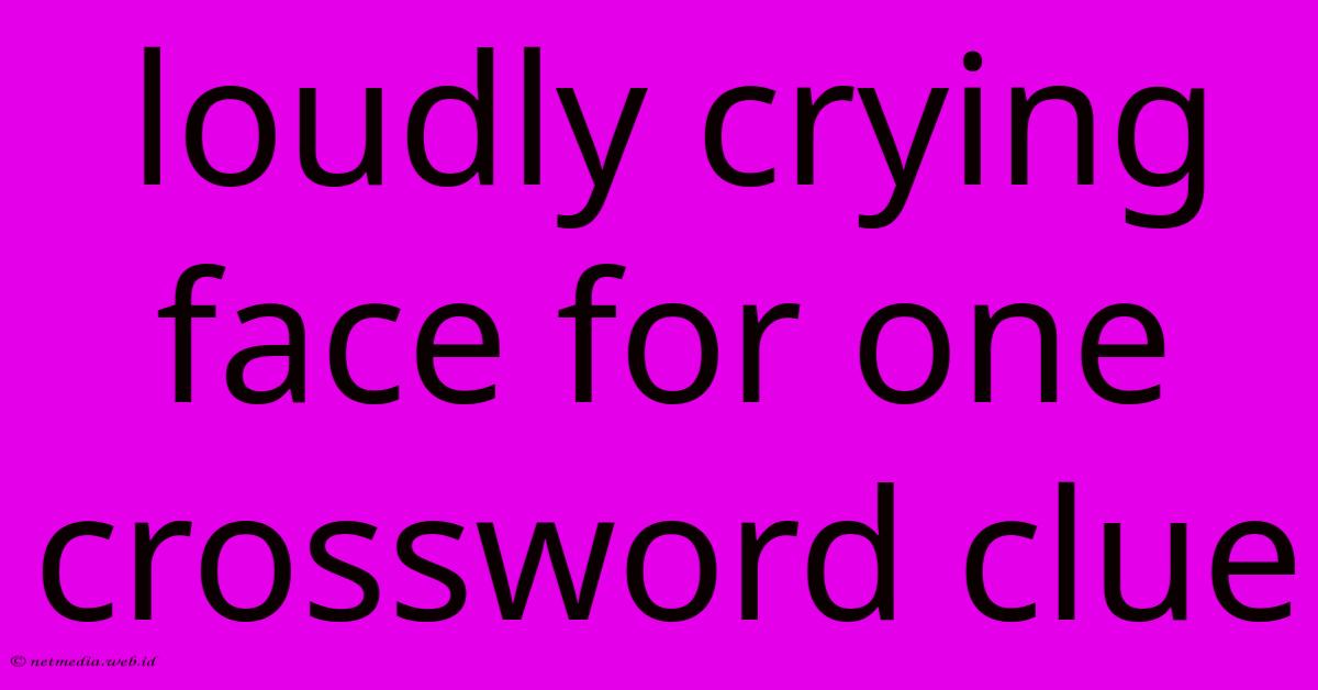 Loudly Crying Face For One Crossword Clue Loudly Crying Face For One Crossword Clue