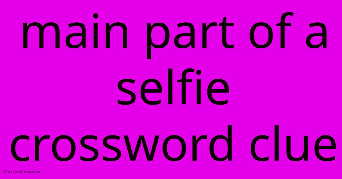 Main Part Of A Selfie Crossword Clue