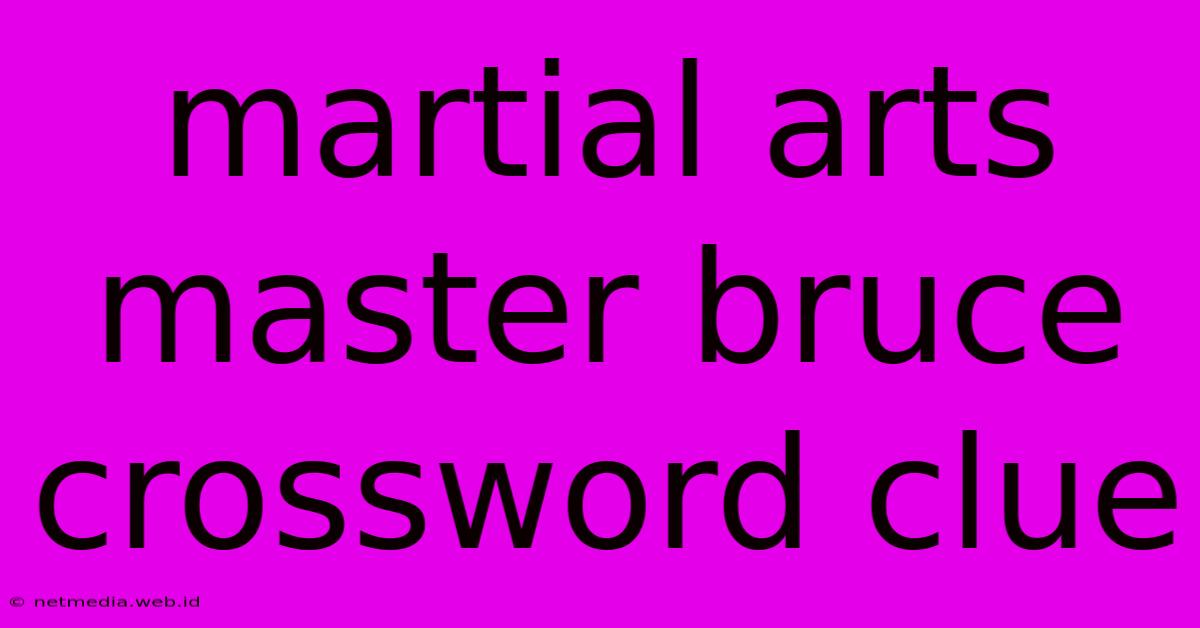 Martial Arts Master Bruce Crossword Clue