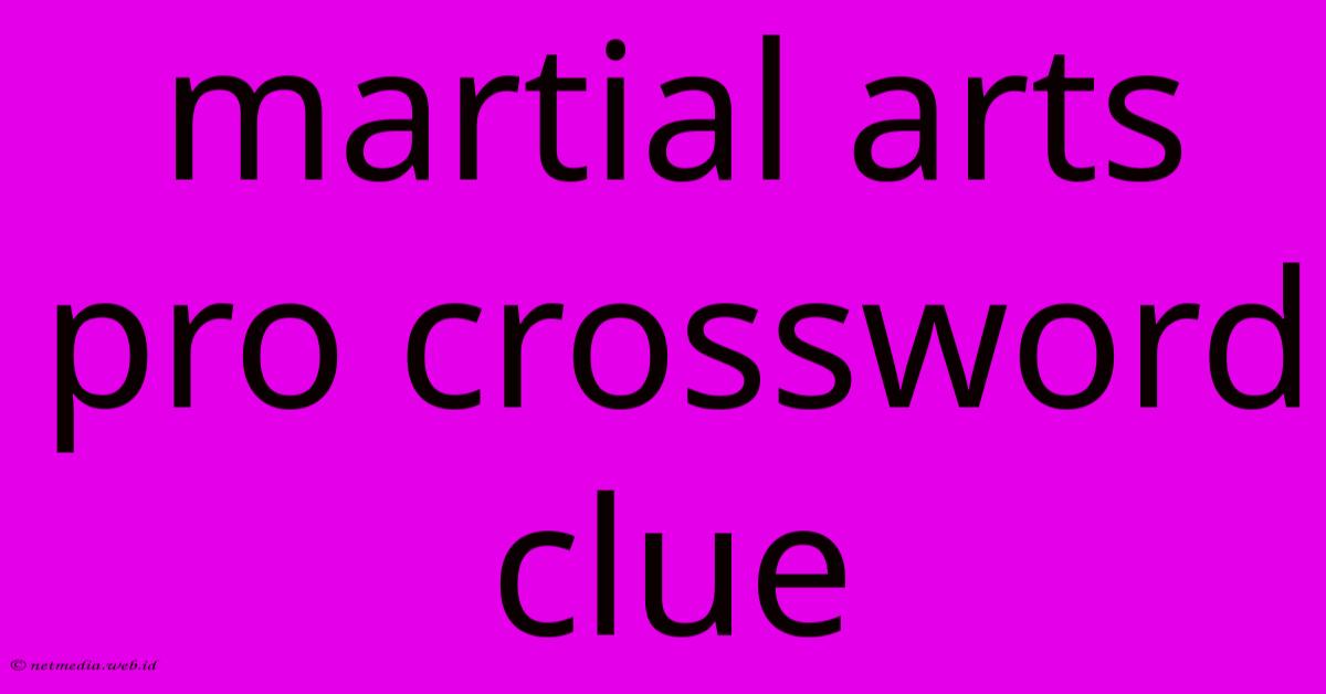 Martial Arts Pro Crossword Clue