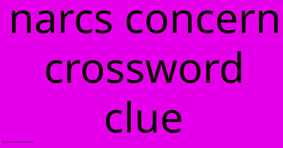 Narcs Concern Crossword Clue