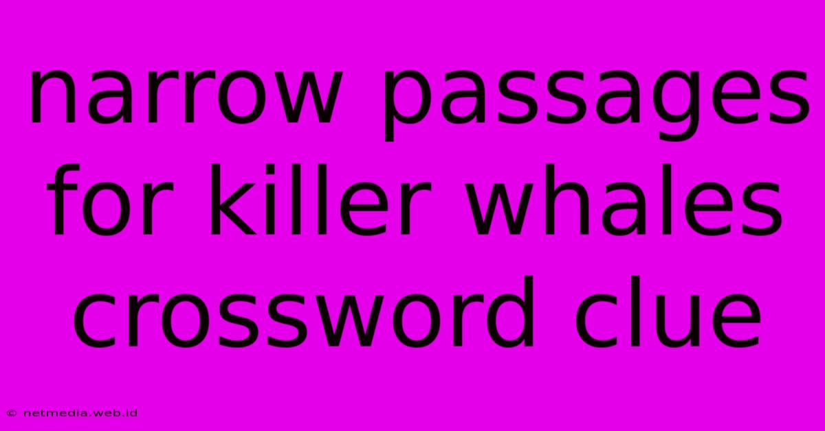 Narrow Passages For Killer Whales Crossword Clue