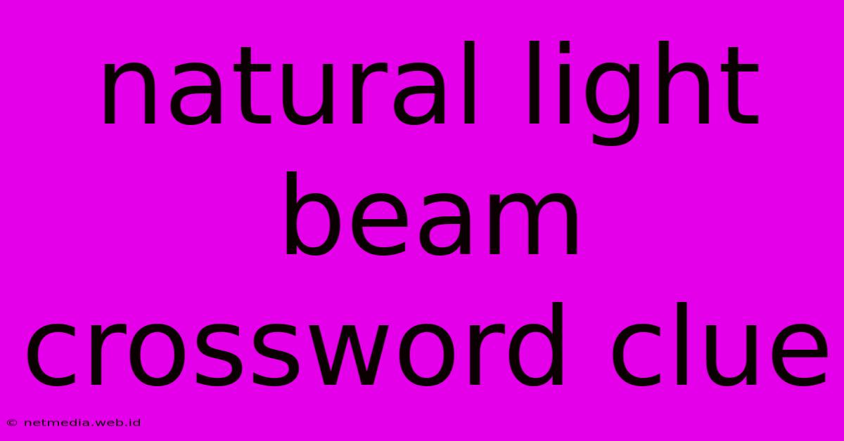 Natural Light Beam Crossword Clue