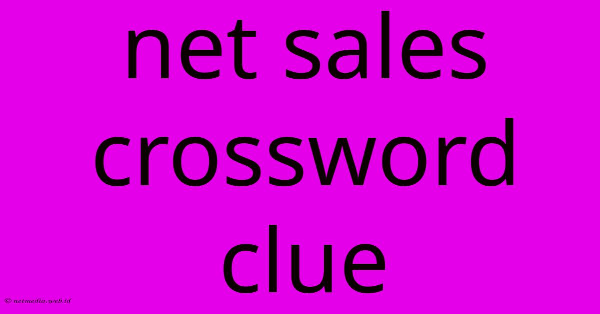 Net Sales Crossword Clue