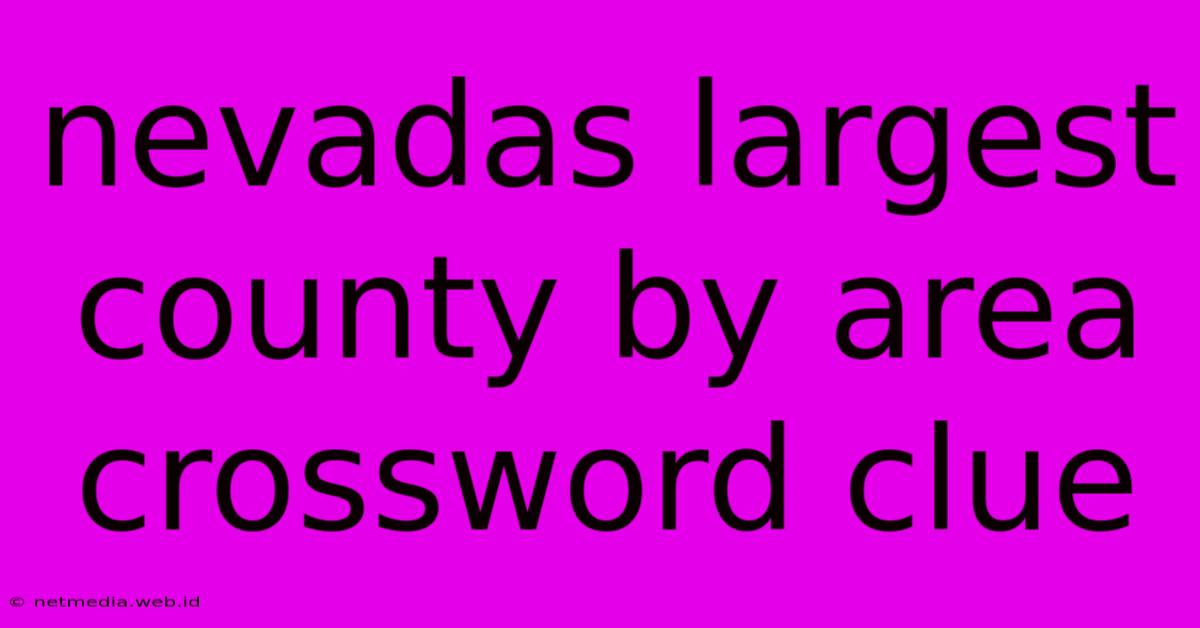 Nevadas Largest County By Area Crossword Clue