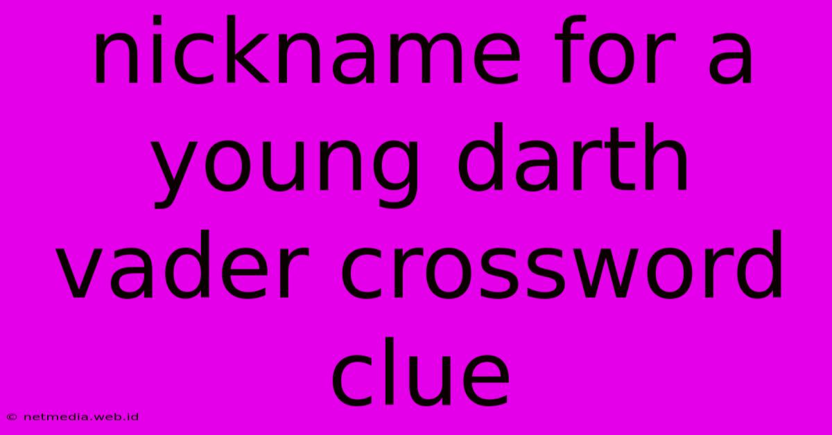 Nickname For A Young Darth Vader Crossword Clue