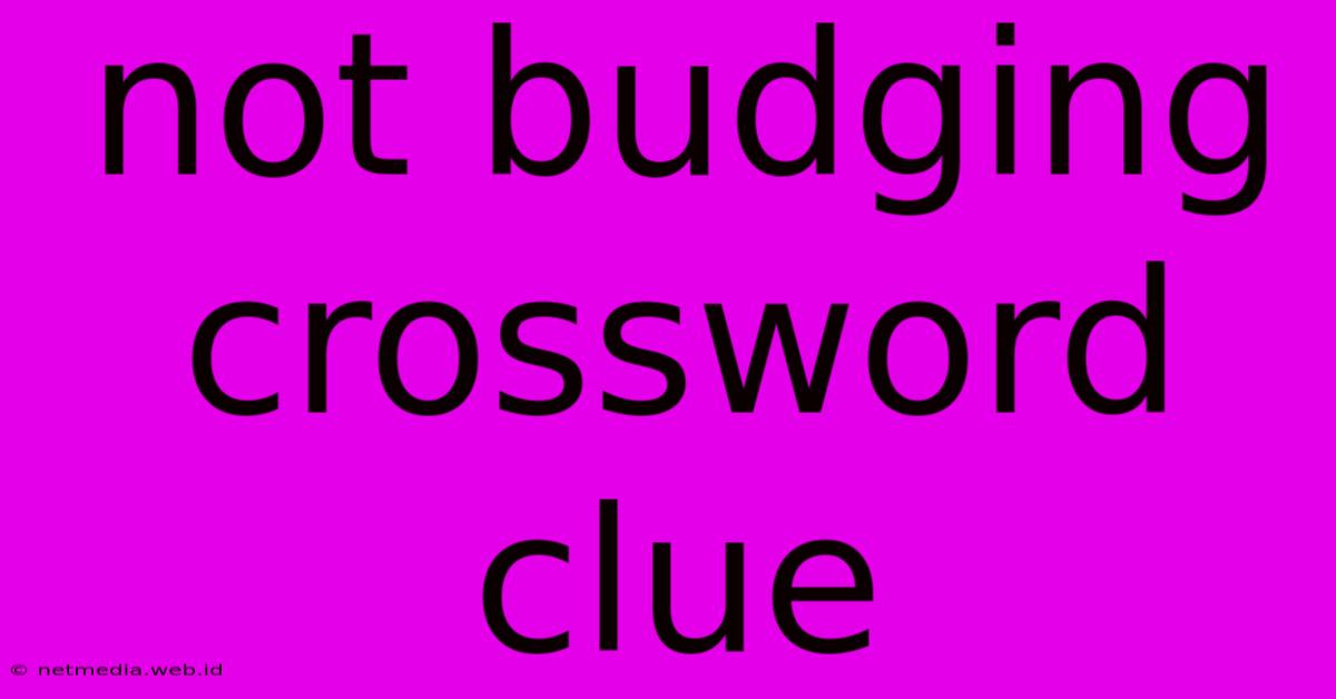 Not Budging Crossword Clue