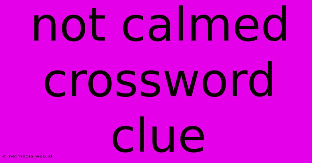 Not Calmed Crossword Clue