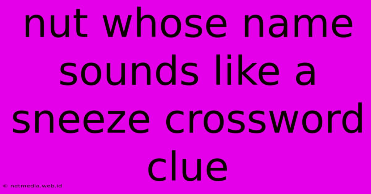 Nut Whose Name Sounds Like A Sneeze Crossword Clue