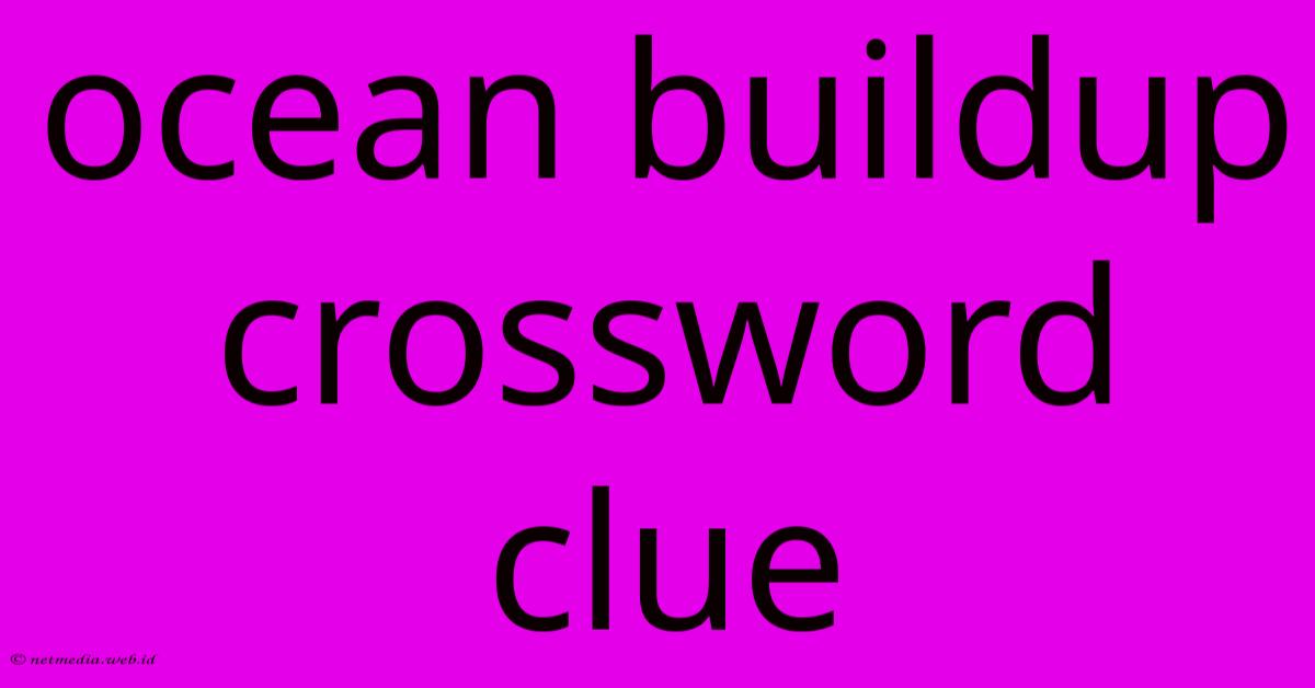 Ocean Buildup Crossword Clue