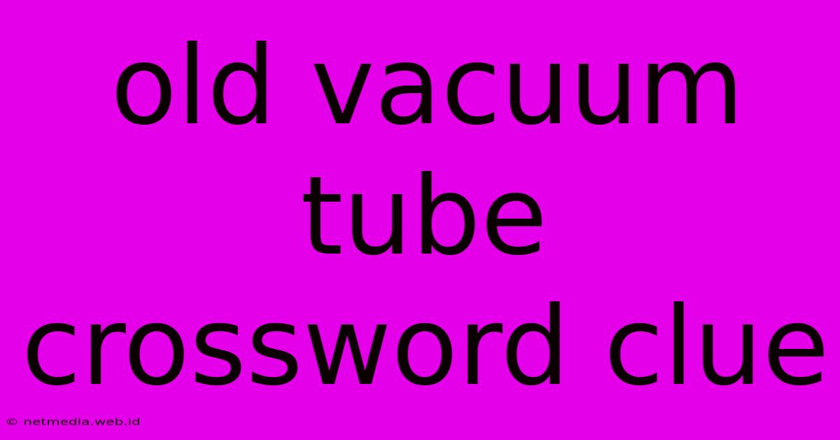 Old Vacuum Tube Crossword Clue