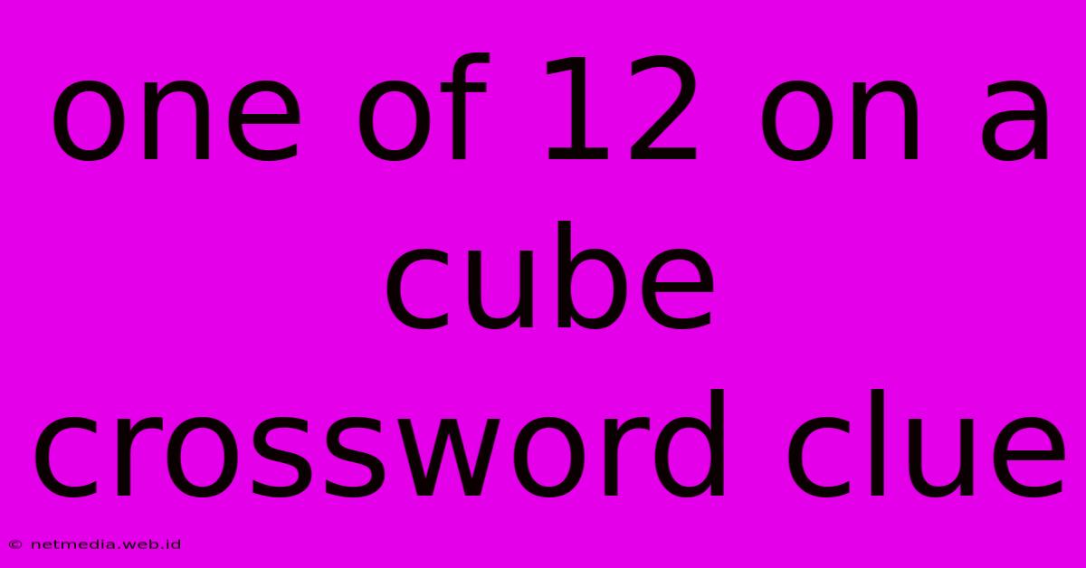 One Of 12 On A Cube Crossword Clue