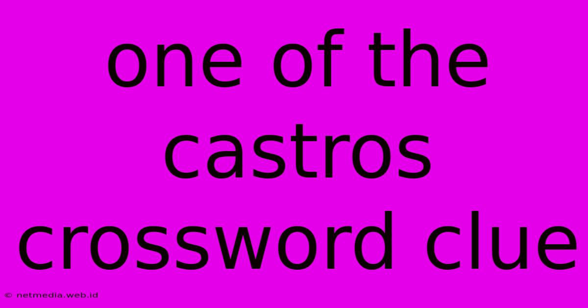 One Of The Castros Crossword Clue