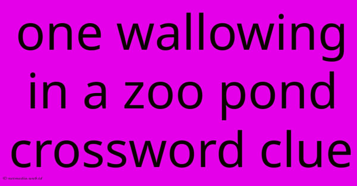 One Wallowing In A Zoo Pond Crossword Clue One Wallowing In A Zoo Pond Crossword Clue
