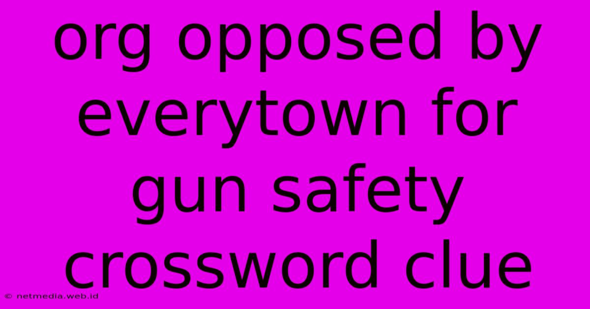 Org Opposed By Everytown For Gun Safety Crossword Clue