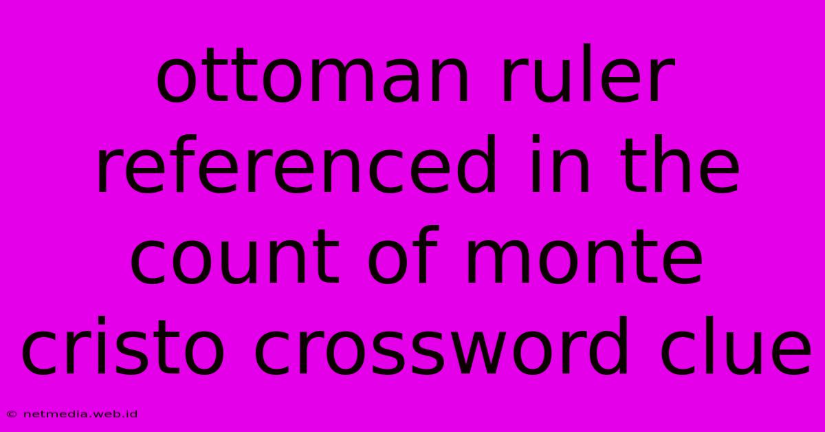 Ottoman Ruler Referenced In The Count Of Monte Cristo Crossword Clue