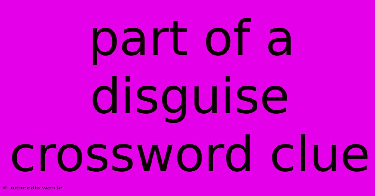 Part Of A Disguise Crossword Clue