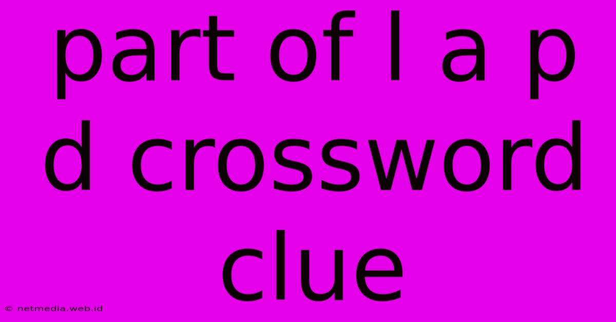 Part Of L A P D Crossword Clue