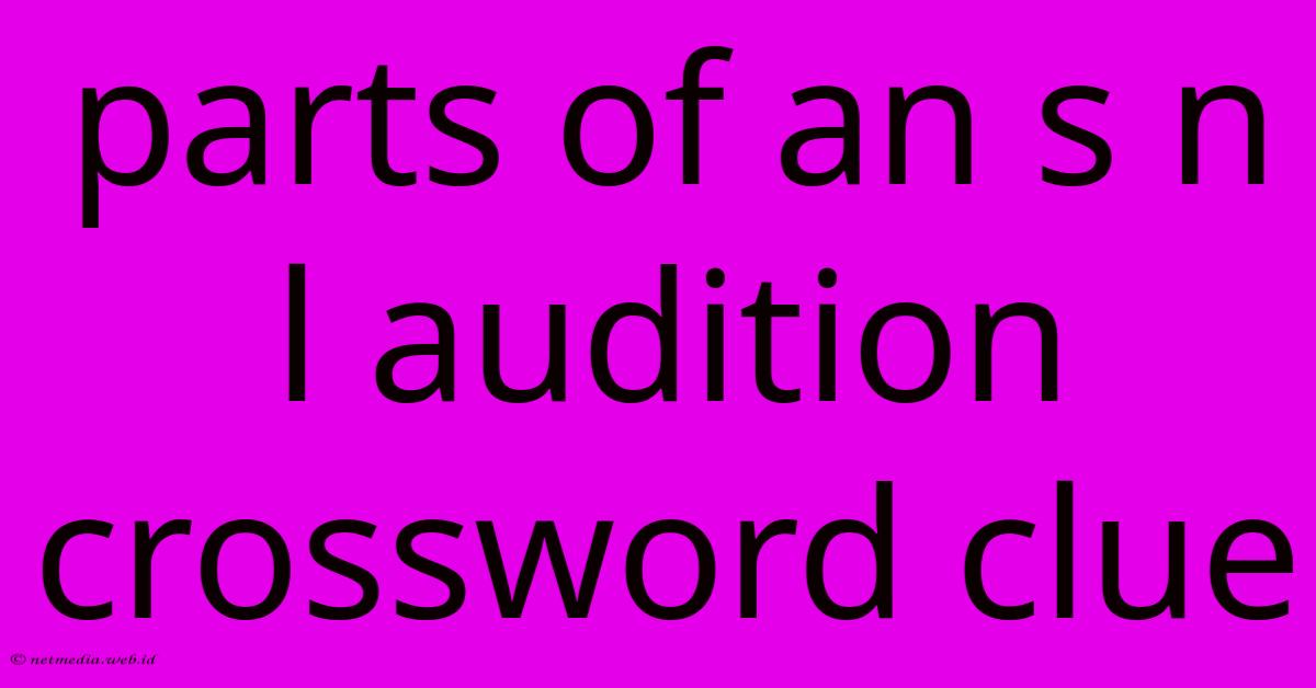 Parts Of An S N L Audition Crossword Clue Parts Of An S N L Audition Crossword Clue