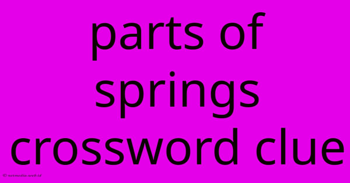 Parts Of Springs Crossword Clue Parts Of Springs Crossword Clue