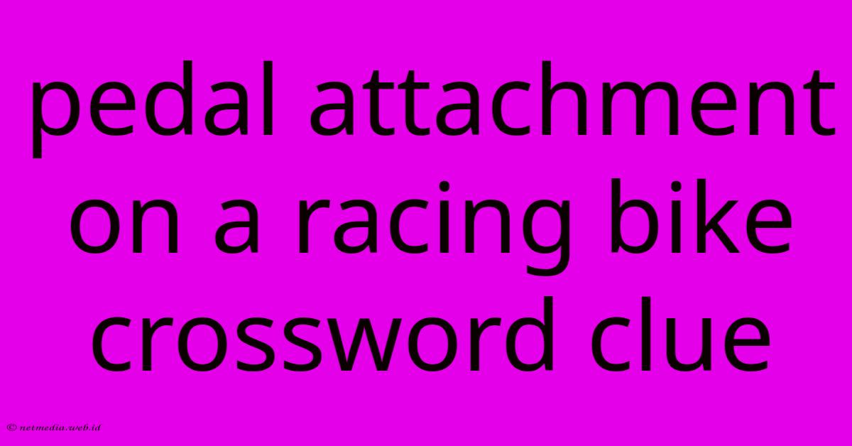 Pedal Attachment On A Racing Bike Crossword Clue