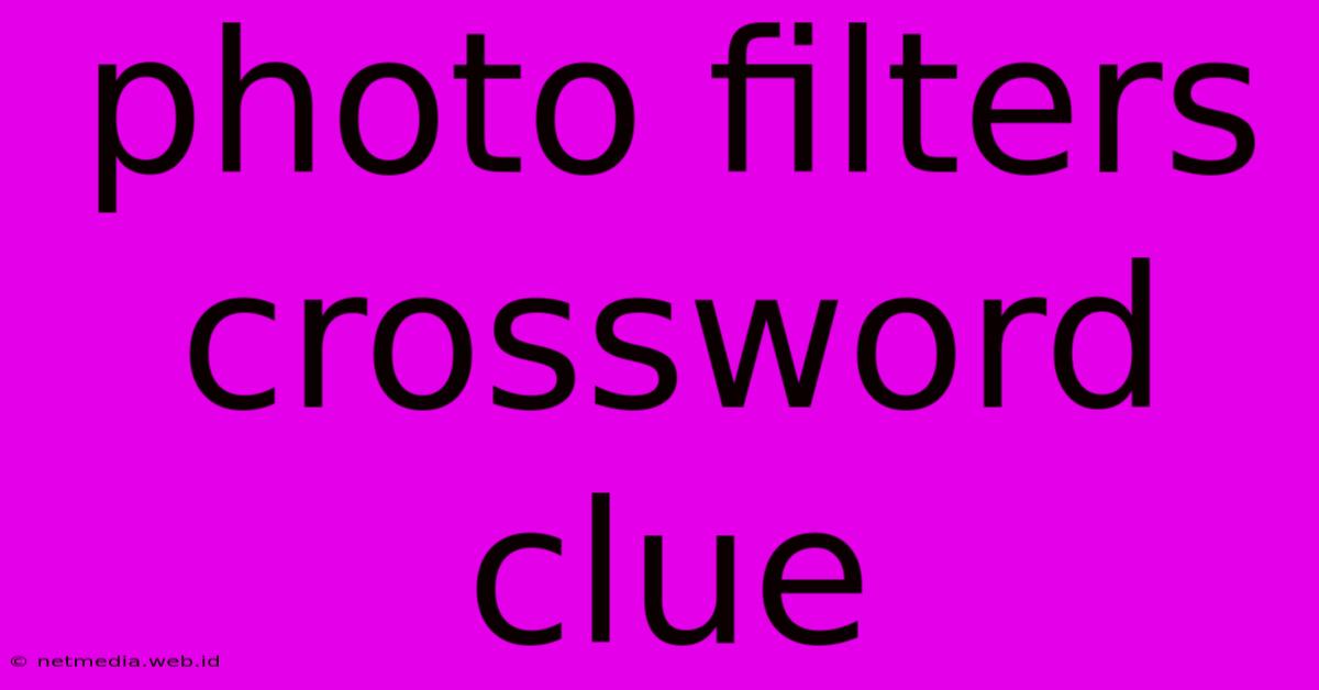 Photo Filters Crossword Clue