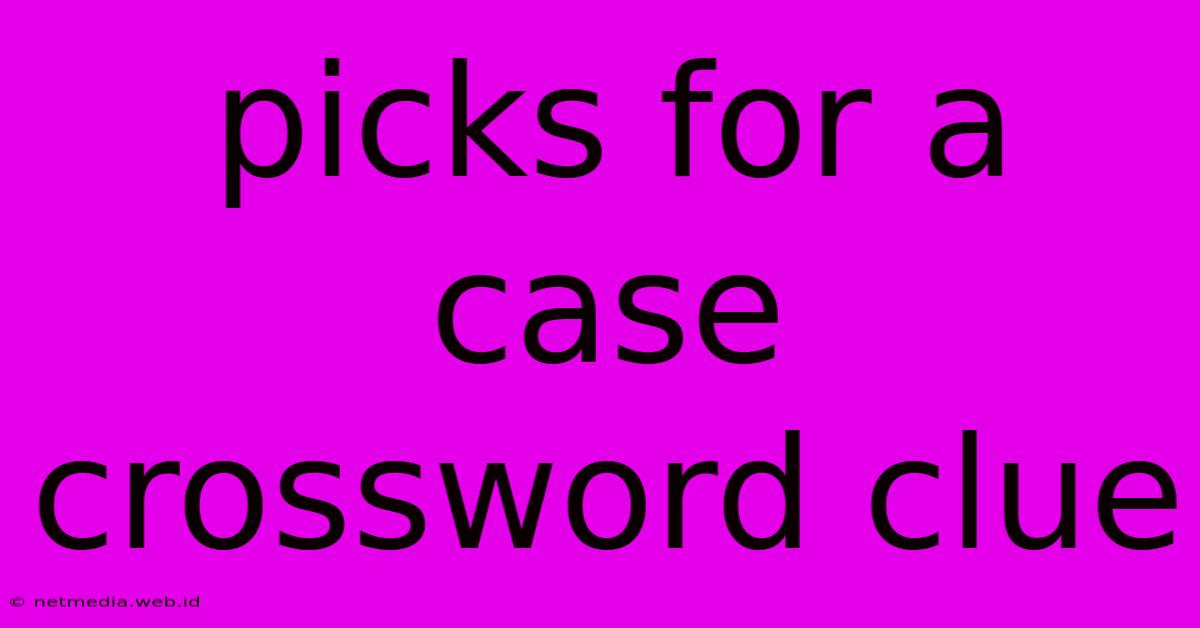 Picks For A Case Crossword Clue