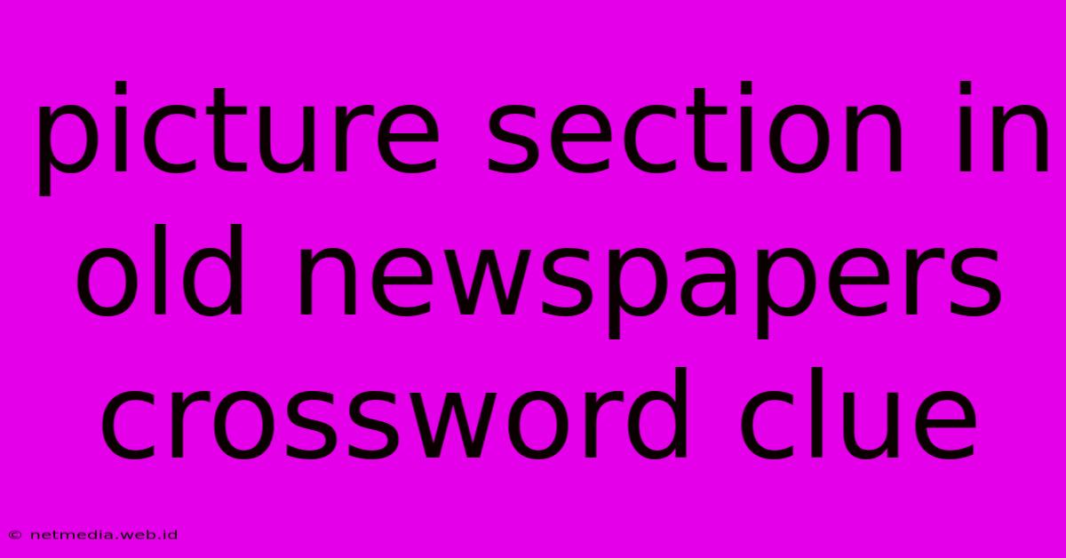 Picture Section In Old Newspapers Crossword Clue