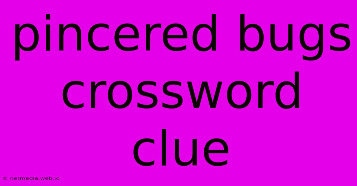 Pincered Bugs Crossword Clue