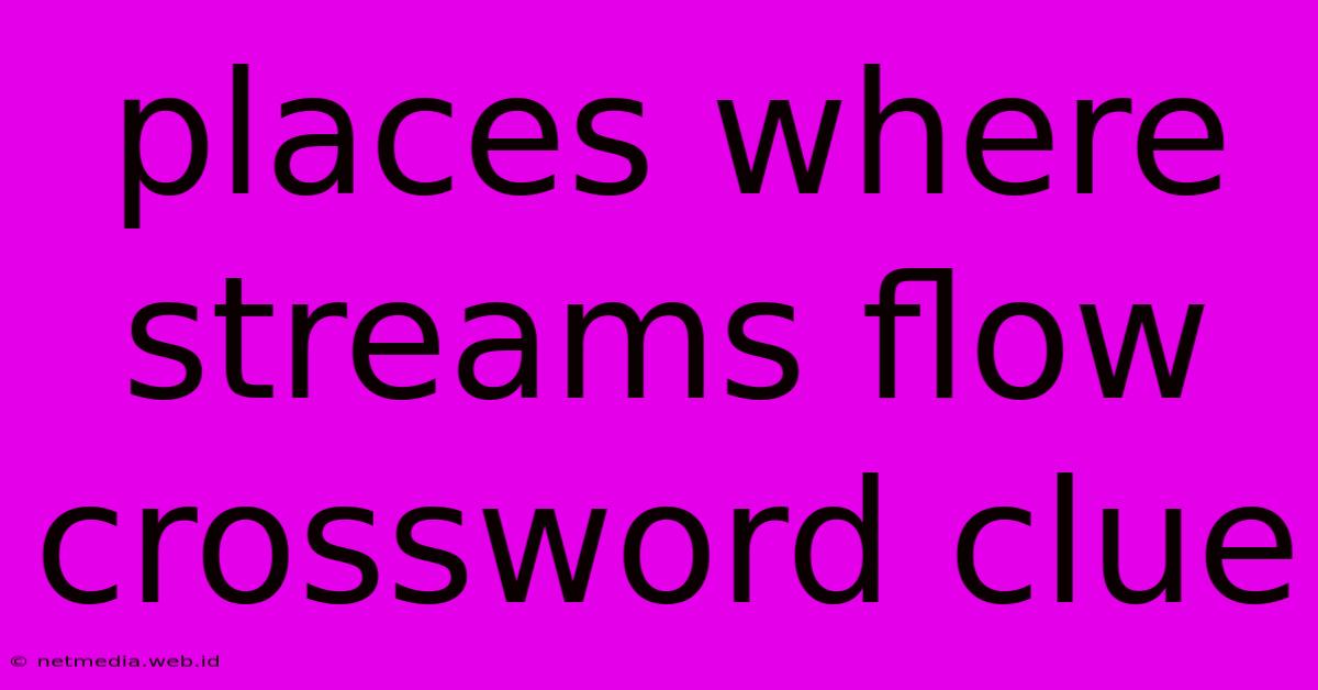 Places Where Streams Flow Crossword Clue