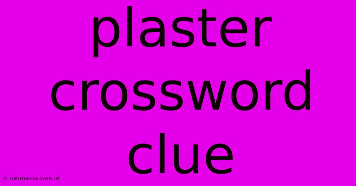 Plaster Crossword Clue