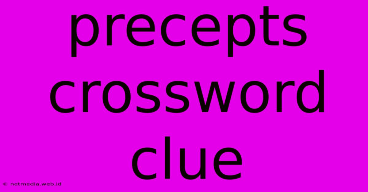 Precepts Crossword Clue