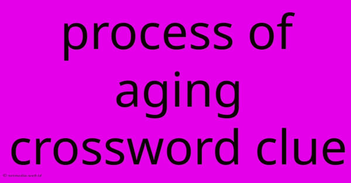 Process Of Aging Crossword Clue