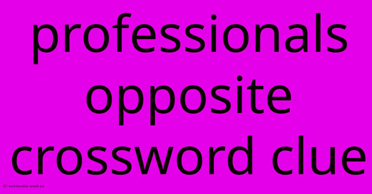 Professionals Opposite Crossword Clue Professionals Opposite Crossword Clue