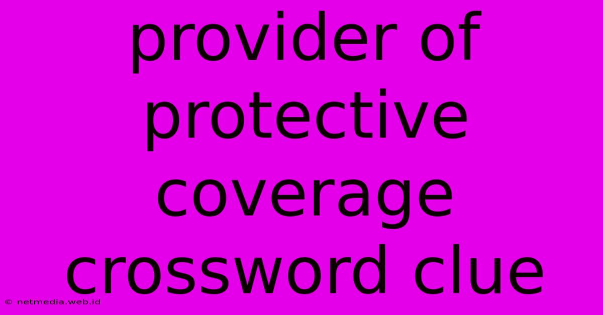 Provider Of Protective Coverage Crossword Clue