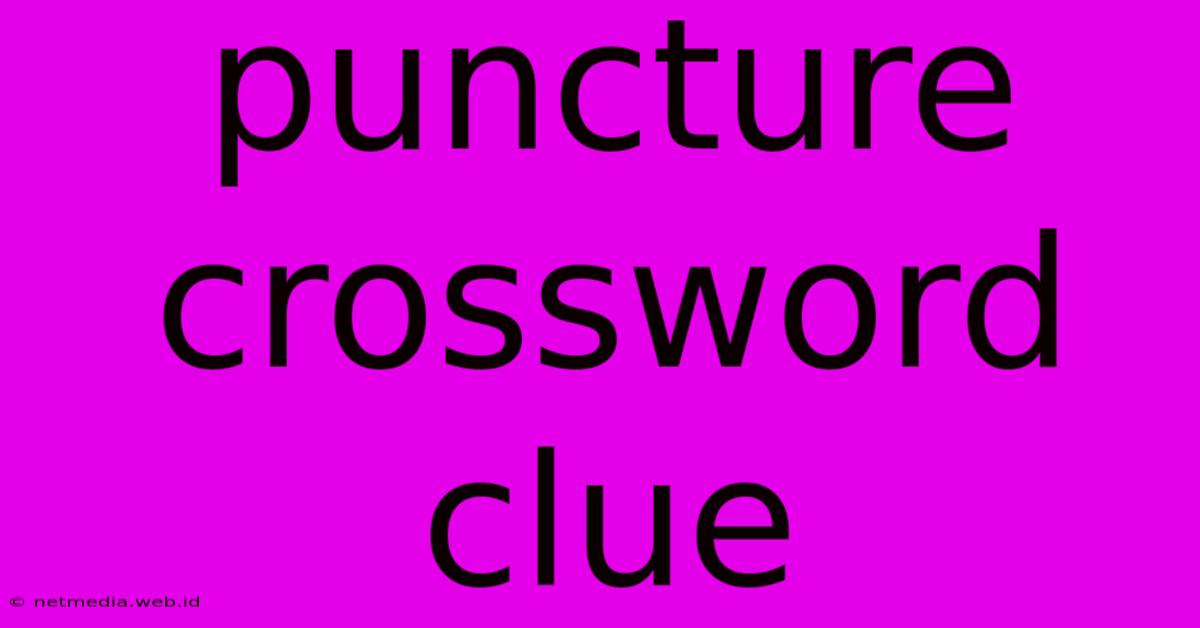 Puncture Crossword Clue