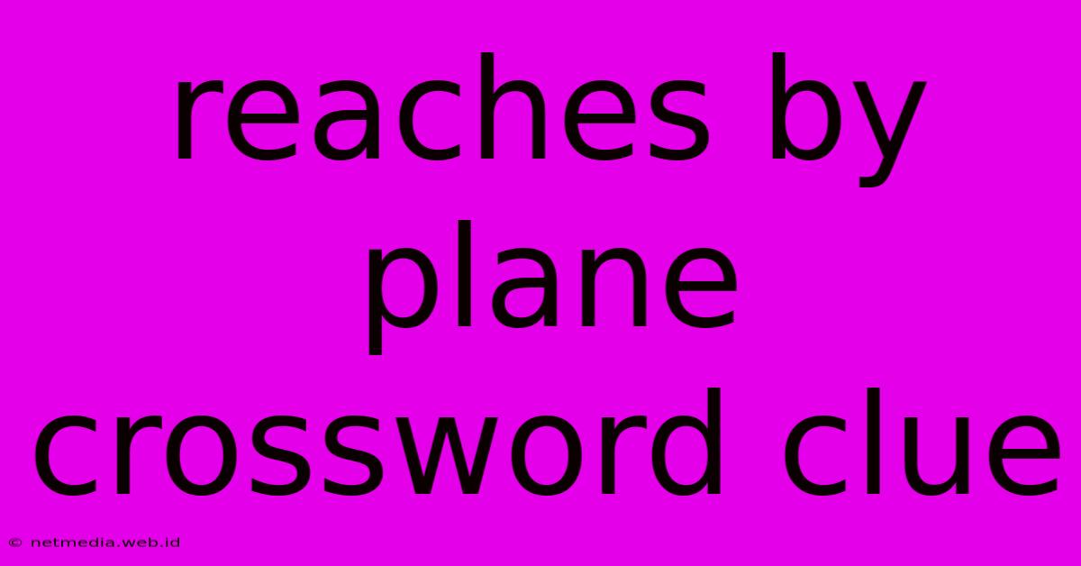 Reaches By Plane Crossword Clue